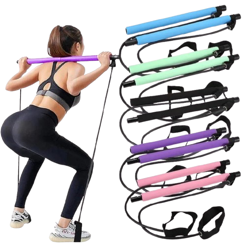 Barre de pilates multi fonctionnelle avec corde élastique